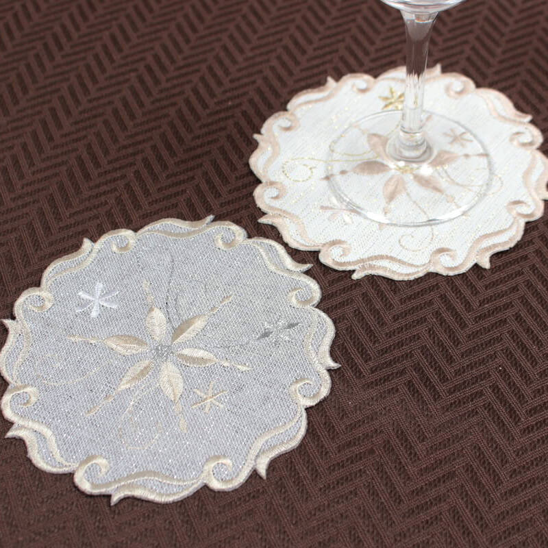 クリスマステーブルコーディネートのコースター