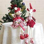 Xmas ドール ネズミＭ 高さ約42.5cm