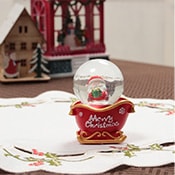 Xmas 雑貨 光るミニスノードーム  約6.5×7.5×4.5cm