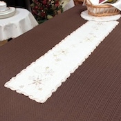 Xmas ディライト 刺繍 テーブルセンター 約20×80cm