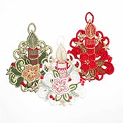 Xmas オーナメント（ロウソク） 約16×11cm