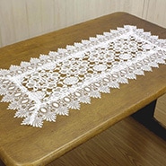 ギュピールレース テーブルセンター 約43×94cm