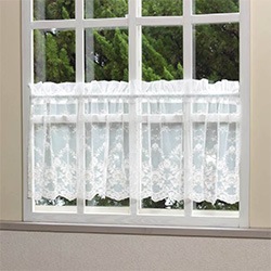 チュールレース カフェカーテン 約120×45cm [Chelsea]