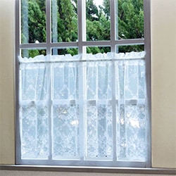 チュールレース カフェカーテン 約120×65cm [Chelsea]