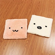 ムートン 紅白おもちのシートクッション 約40×40cm