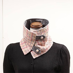 カラフル ツイード ショートマフラー 幅約17cm