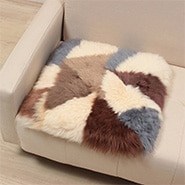 ムートン シートクッション 長毛ミックス 約40×40cm