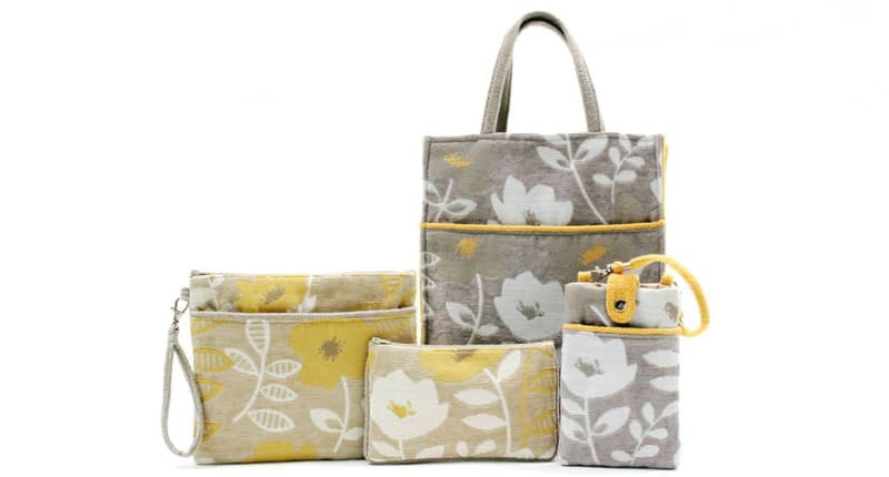 シェニール織,グリ・エ・ジョーヌ,バッグ,ポーチ