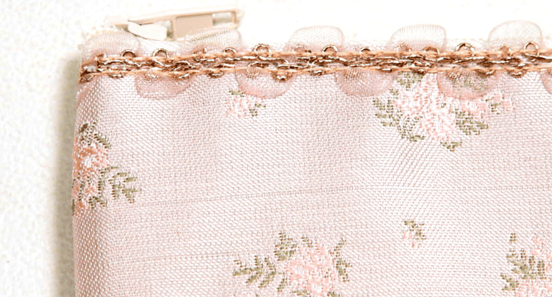 ジャカード織 フルールロゼバッグ,ポーチ