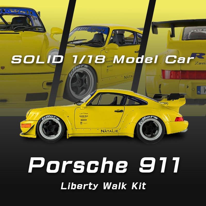 ソリド 1/43 ポルシェ 911 リバティウォーク ボディキット 2023年 イエロー