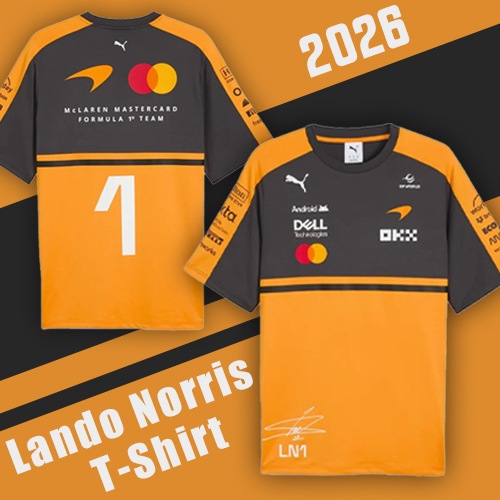 2026 マクラーレン F1 チーム ランド ノリス Tシャツ オレンジ