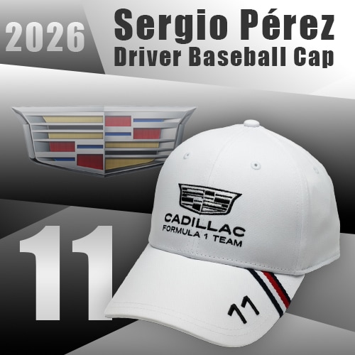 2026 キャデラック F1 チーム セルジオ ペレス ドライバー ベースボール キャップ ホワイト