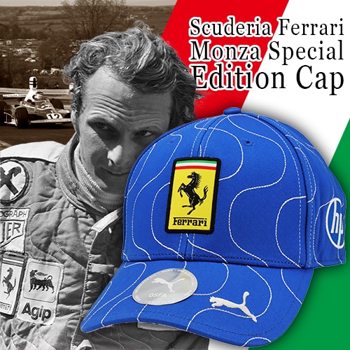 2025 PUMA スクーデリア フェラーリ チーム レプリカ モンツァ BB キャップ ブルー