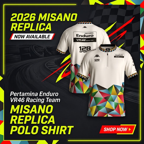 2026 プルタミナ エンデューロ VR46 レーシングチーム ミサノ レプリカ ポロシャツ ライトベージュ