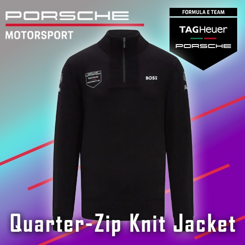 フォーミュラE タグホイヤー ポルシェ クオーター ジップ ニット ジャケット