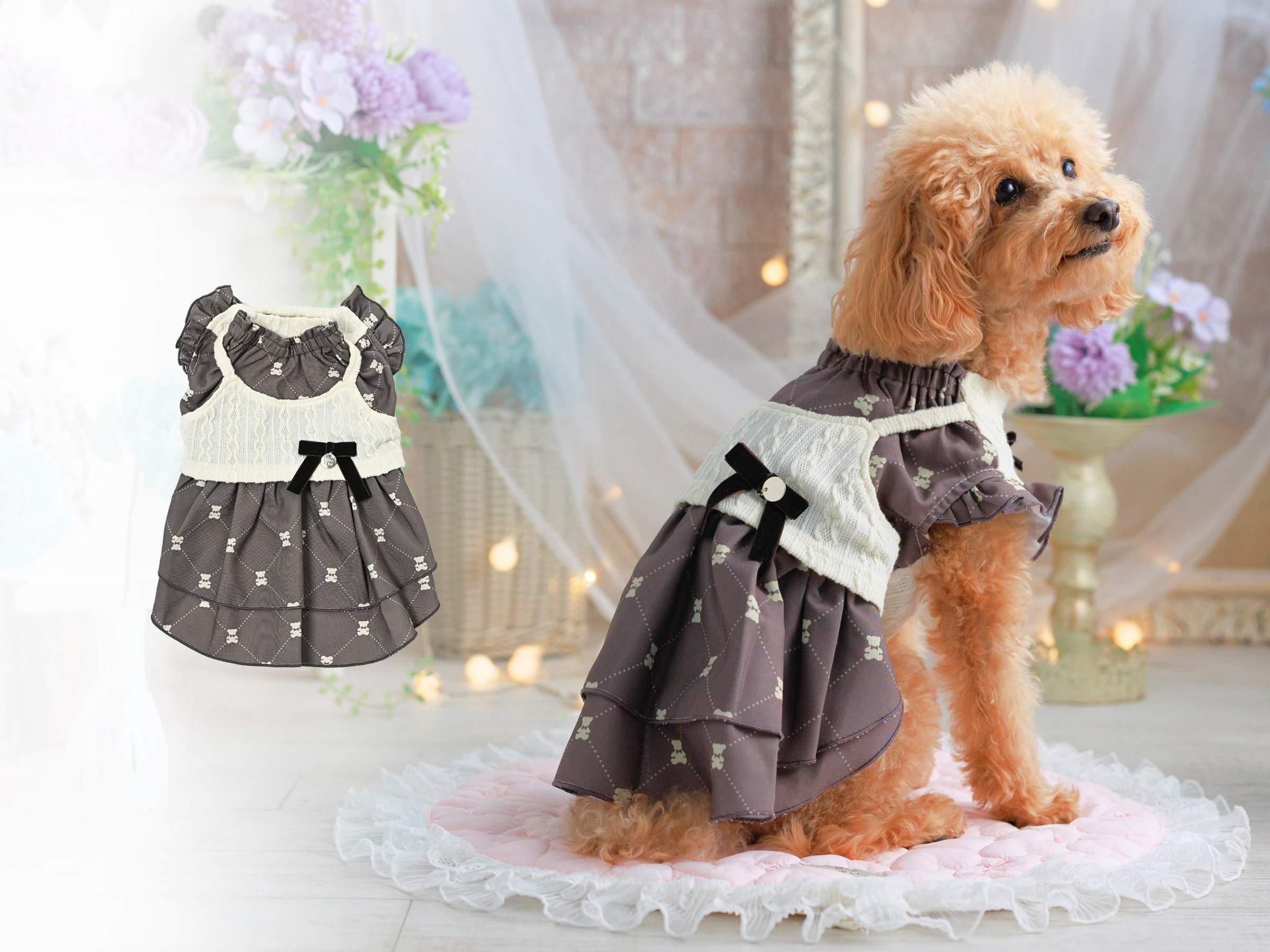 ニットキャミレイヤードワンピース