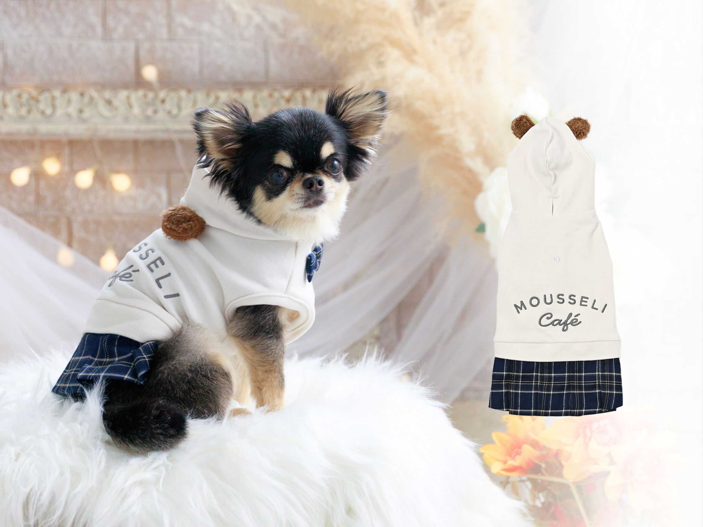 くまみみプリーツスカートワンピース