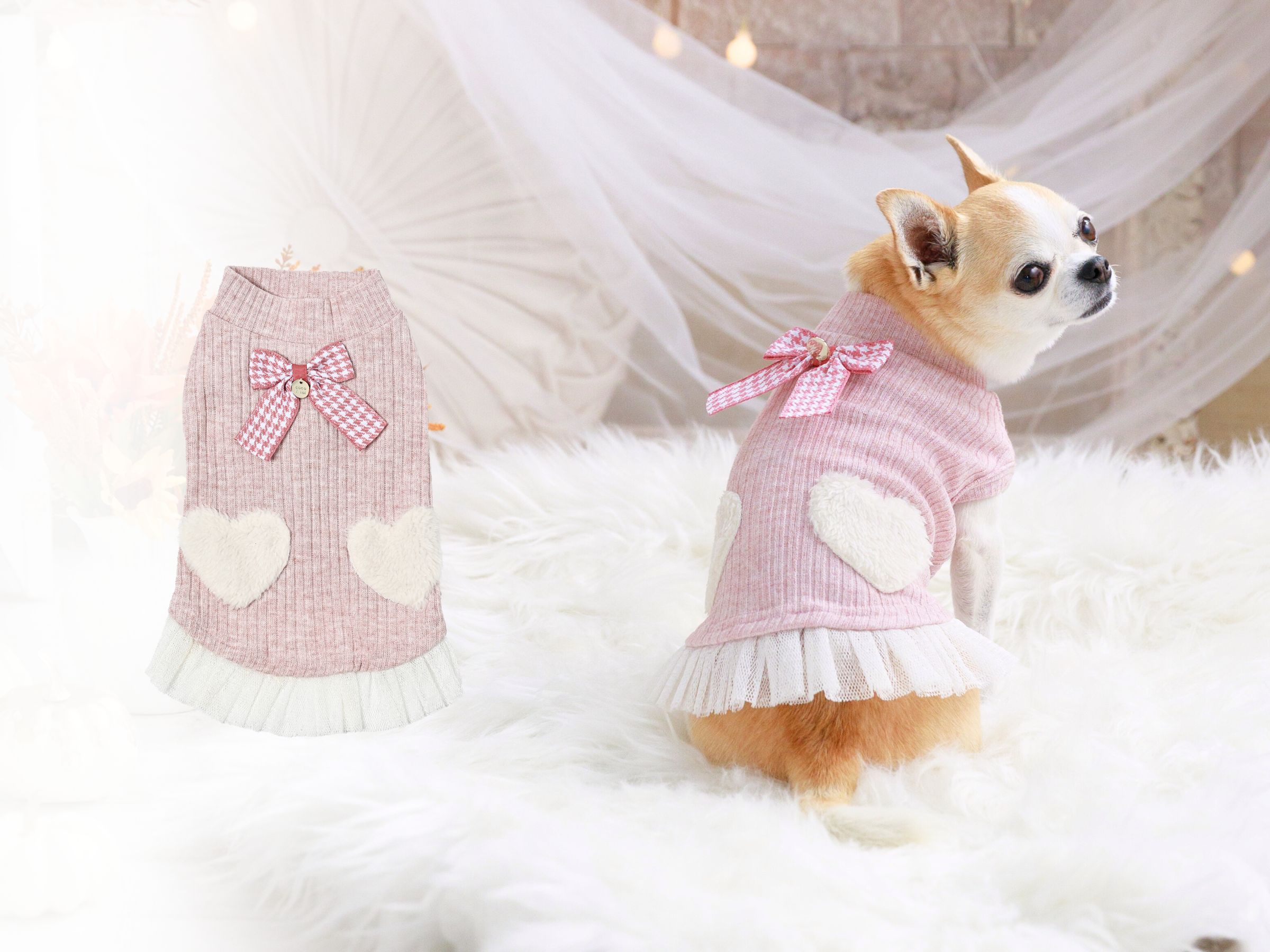 ふわふわハートプルオーバー