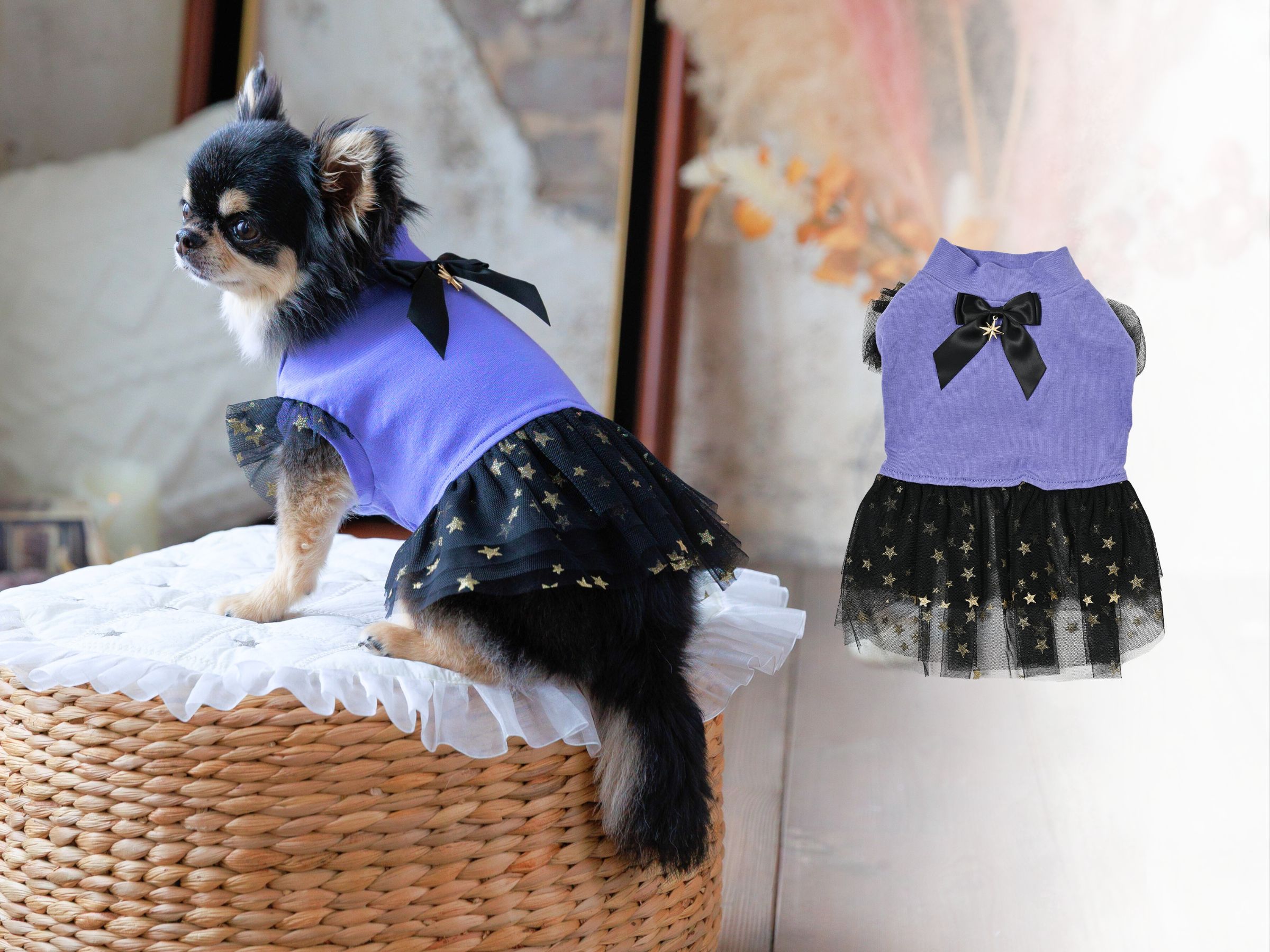 キラキラチュールドレスワンピ