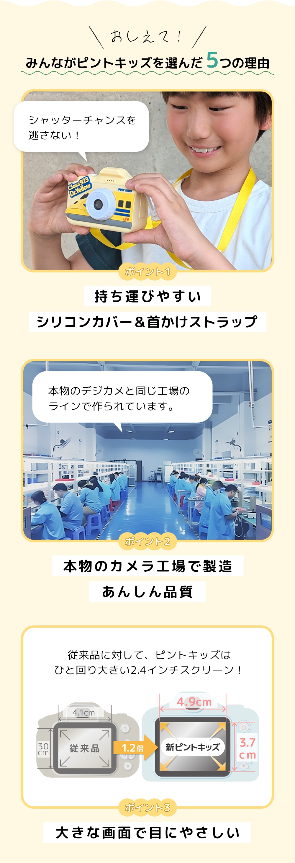 ピントキッズカメラ トイカメラ 子供用 新幹線
