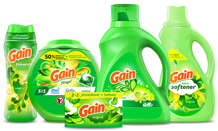 Gain ゲイン 洗濯洗剤、柔軟剤、食器用洗剤、クリーナー...The Gain Family!!