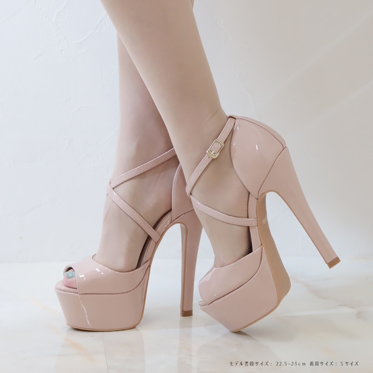 14cmヒール サンダル パンプス 厚底 セパレート ストラップ 2026新作