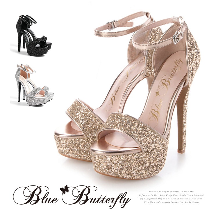 ハイヒールストラップサンダル