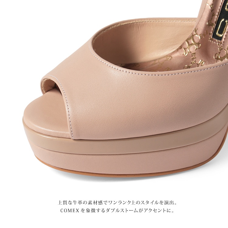 コメックス パンプス ハイヒール オープントゥ ピンヒール ヒール14cm