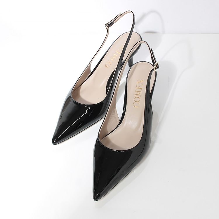 COMEX パンプス 6cmヒール 本革 日本製 ローヒール 2026新作 ポイン