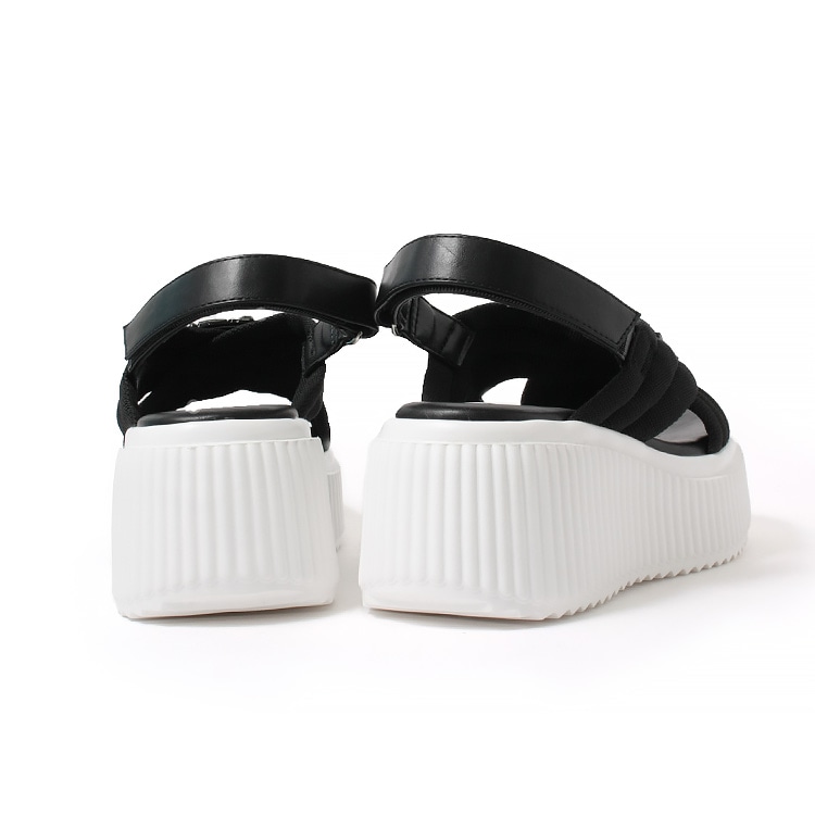 サンダル ビジュー バックル バックベルト 厚底 フラット 2025新作 8cm