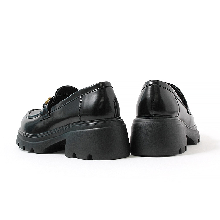 レザー ローファー 柔らか本革 軽量 ふかふか 厚底 ビットローファー