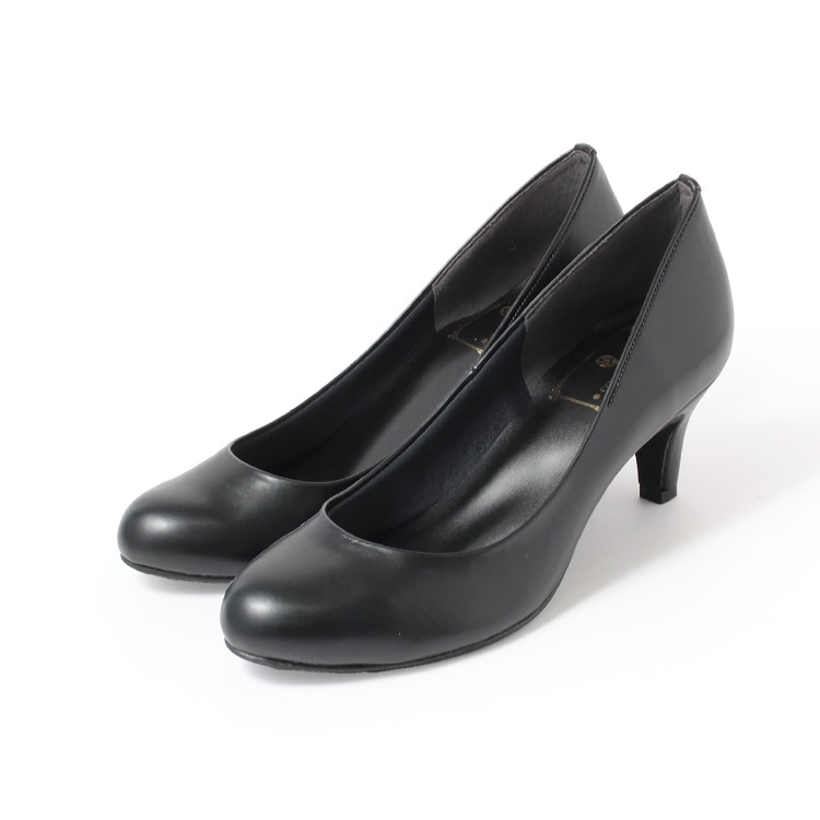 パンプス ヒール6cm 日本製 2025新作 ラウンドトゥ プレーン