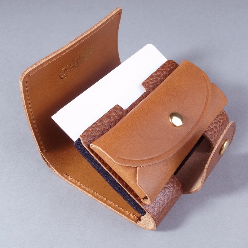 お札を折らずに収納できる極小サイズの三つ折りミニ財布 Tiny-002dl 