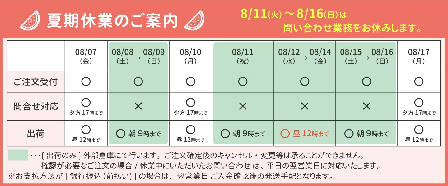 休業日案内