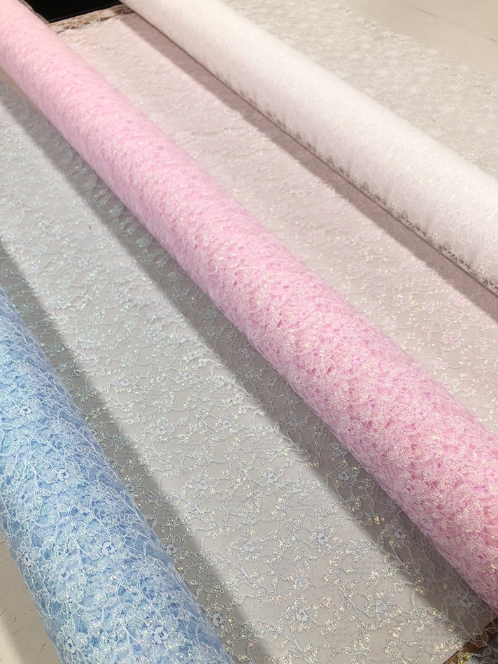 035-3637P<br>パール入ラメラッセル☆ | 生地,レース,ラッセルレース