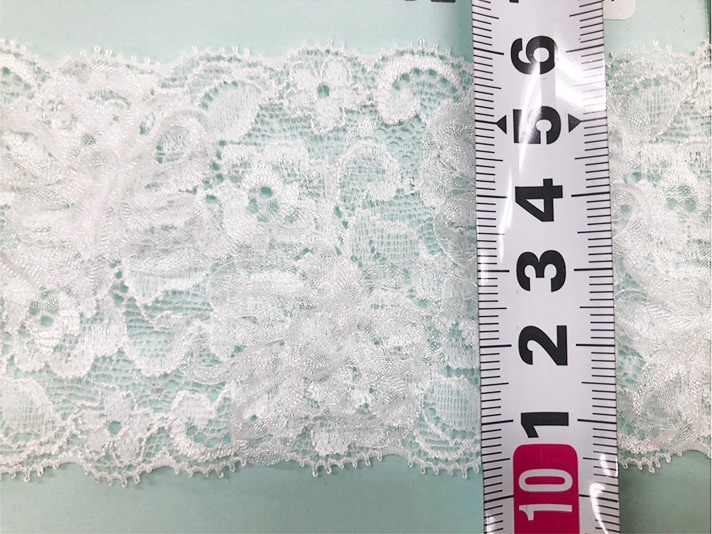 【春に◎】レア MIYA.CO. （ミヤコ）リボン刺繍 コート 主役級 上質素材 103-A8374SE<br>舶来細巾ストレッチリボン刺繍 6cm巾 | 付属品、小物