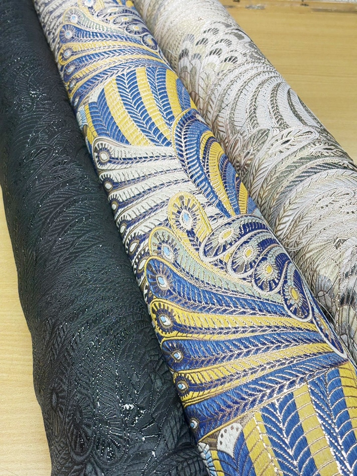 165058（全3色） 鳳凰乱舞 ラメ ジャガード | 生地,柄物,ジャガード