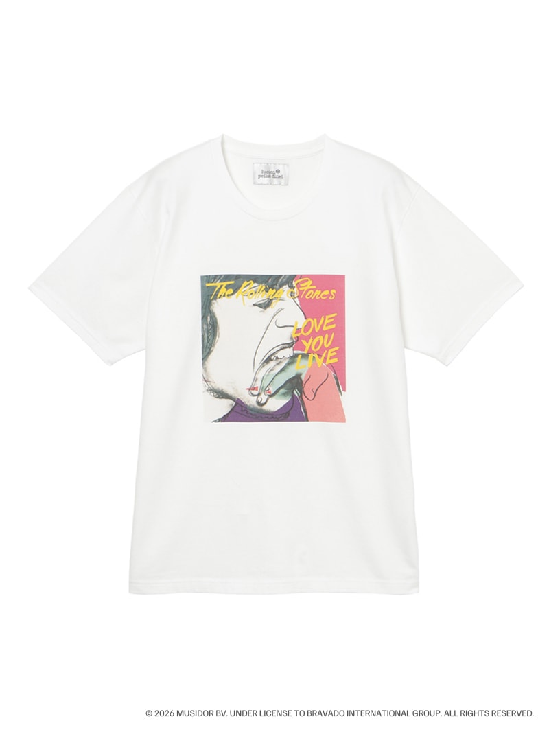 ＜THE ROLLING STONES＞ ユニセックス Tシャツ ”Love You Live Cover”