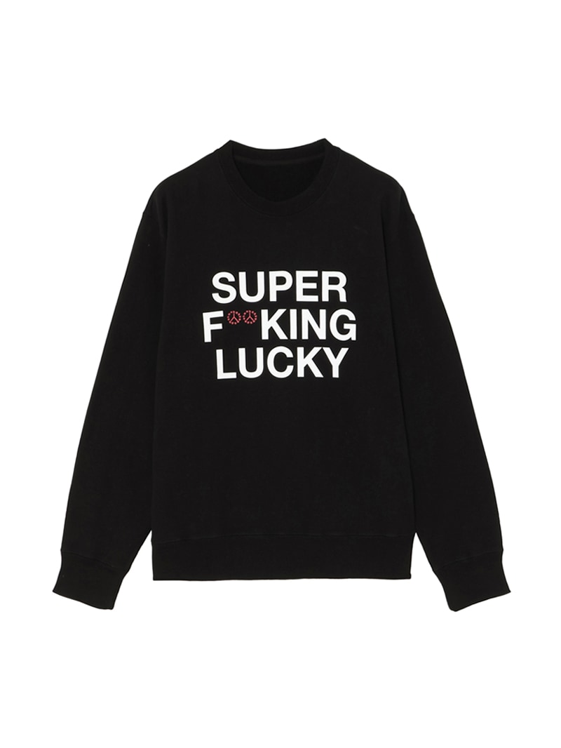 ユニセックス スウェット スーパーファ＊＊ング ラッキー