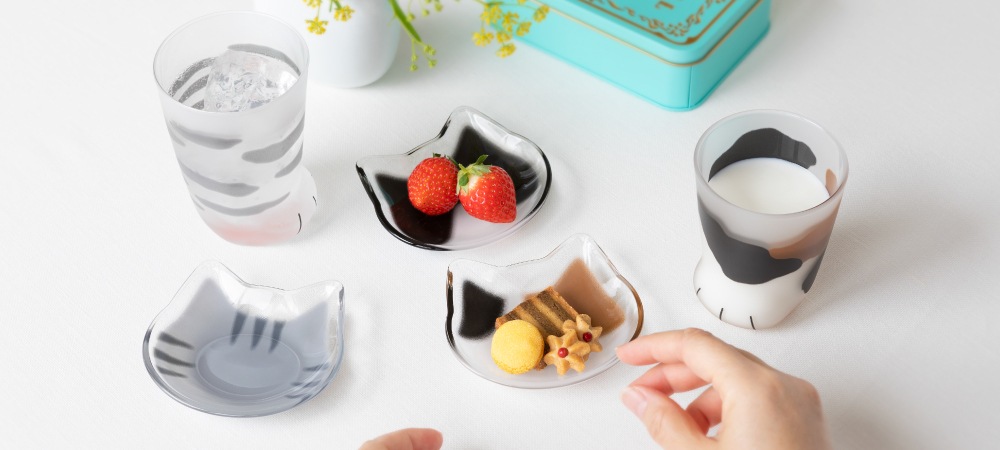 豆皿 coconeco ここねこ 全4種 アデリア 石塚硝子（6831・6832・6833・6834）
