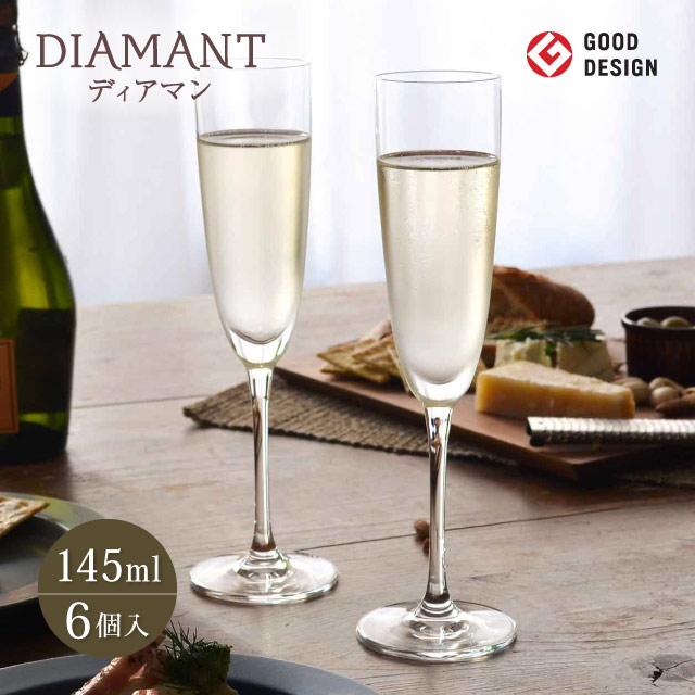 ディアマン シャンパングラス 145ml 6個 東洋佐々木ガラス（RN-11254CS）