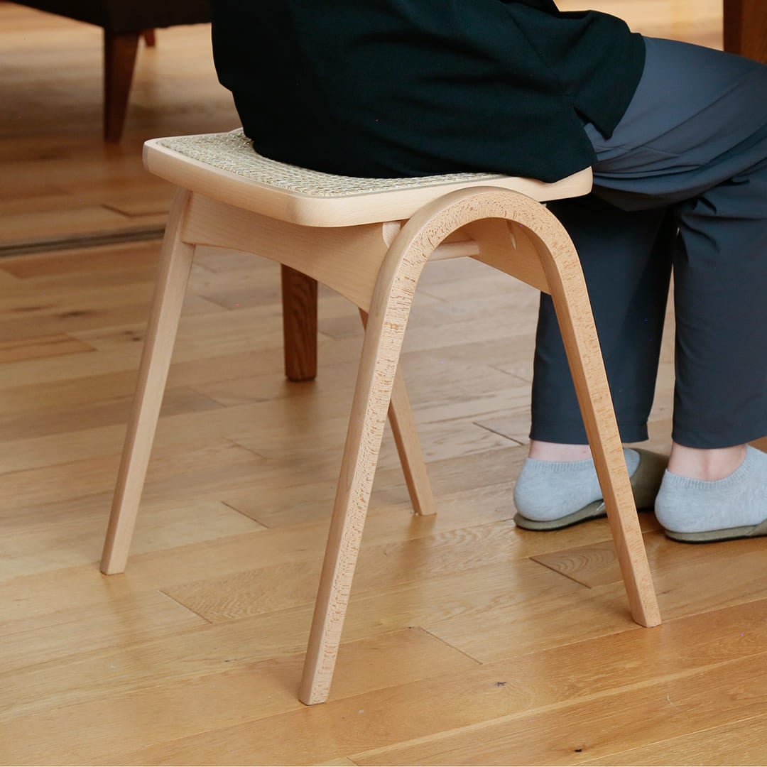 【受注生産】スツール　202-R （秋田木工）