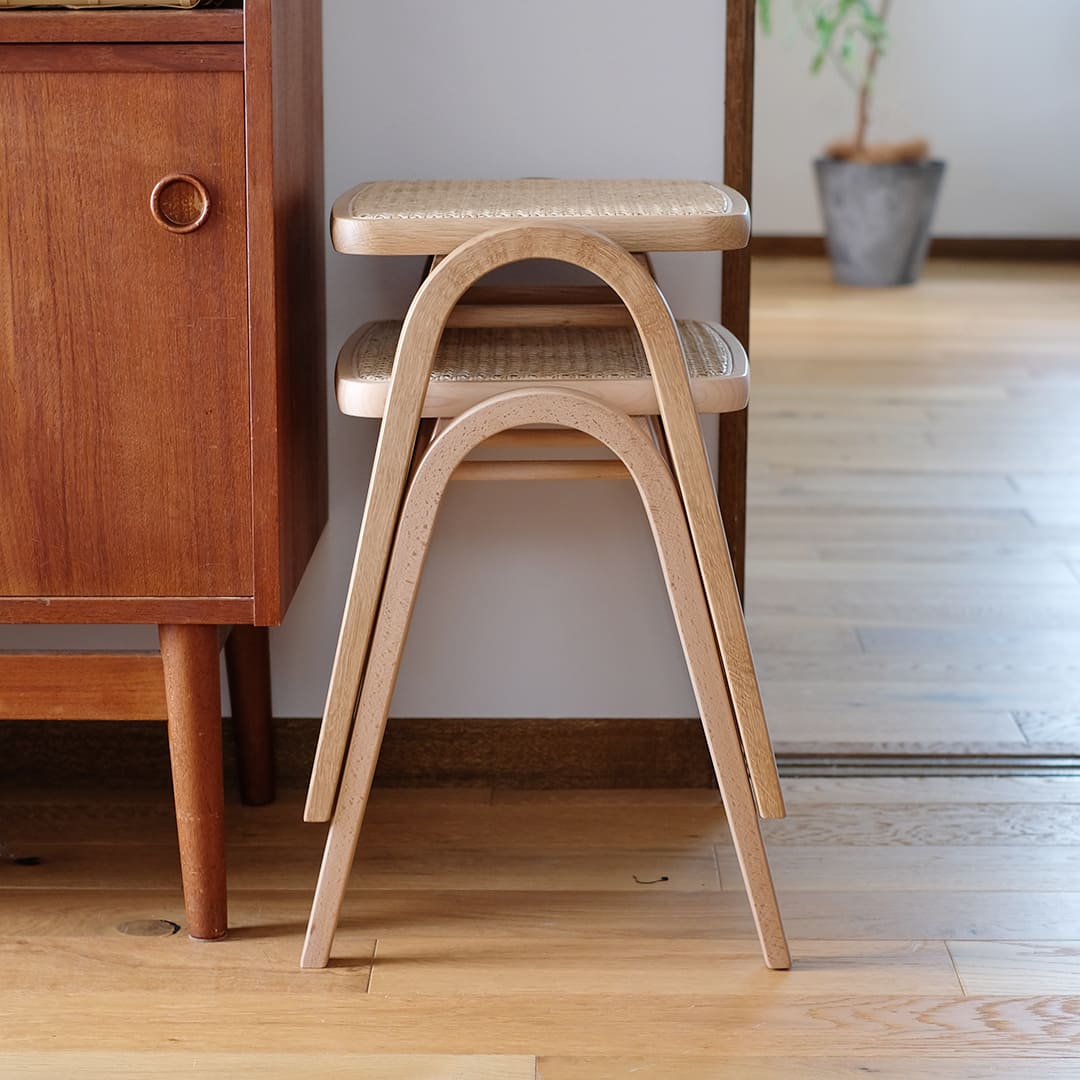 【受注生産】スツール　202-R （秋田木工）