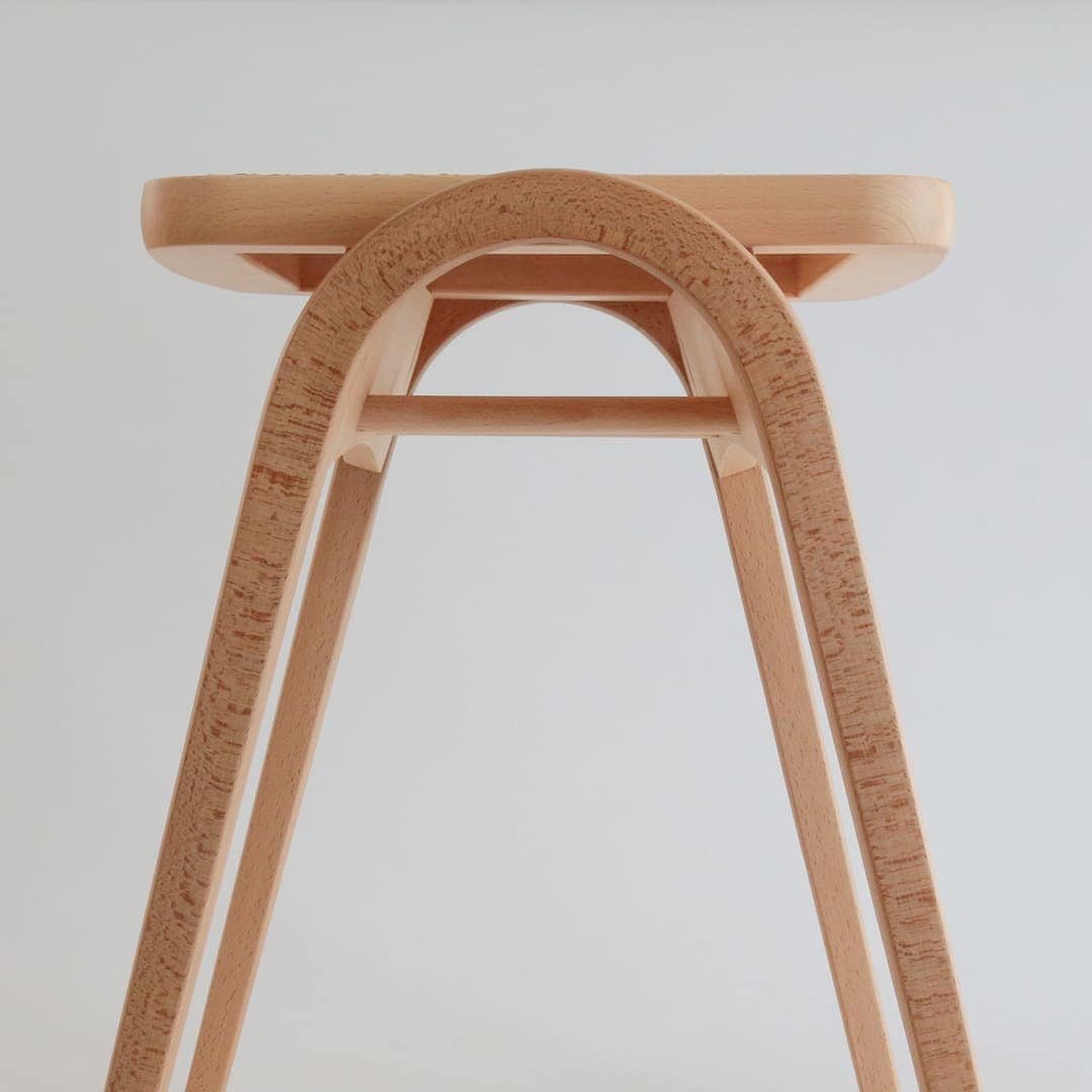 【受注生産】スツール　202-R （秋田木工）