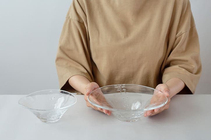 水あわ三角鉢 （ガラス工房玄々舎） | 深皿・ボウル | cotogoto