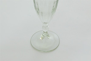 縦モール　ワイングラス、スパークリンググラス （琉球ガラス工房　glass32）