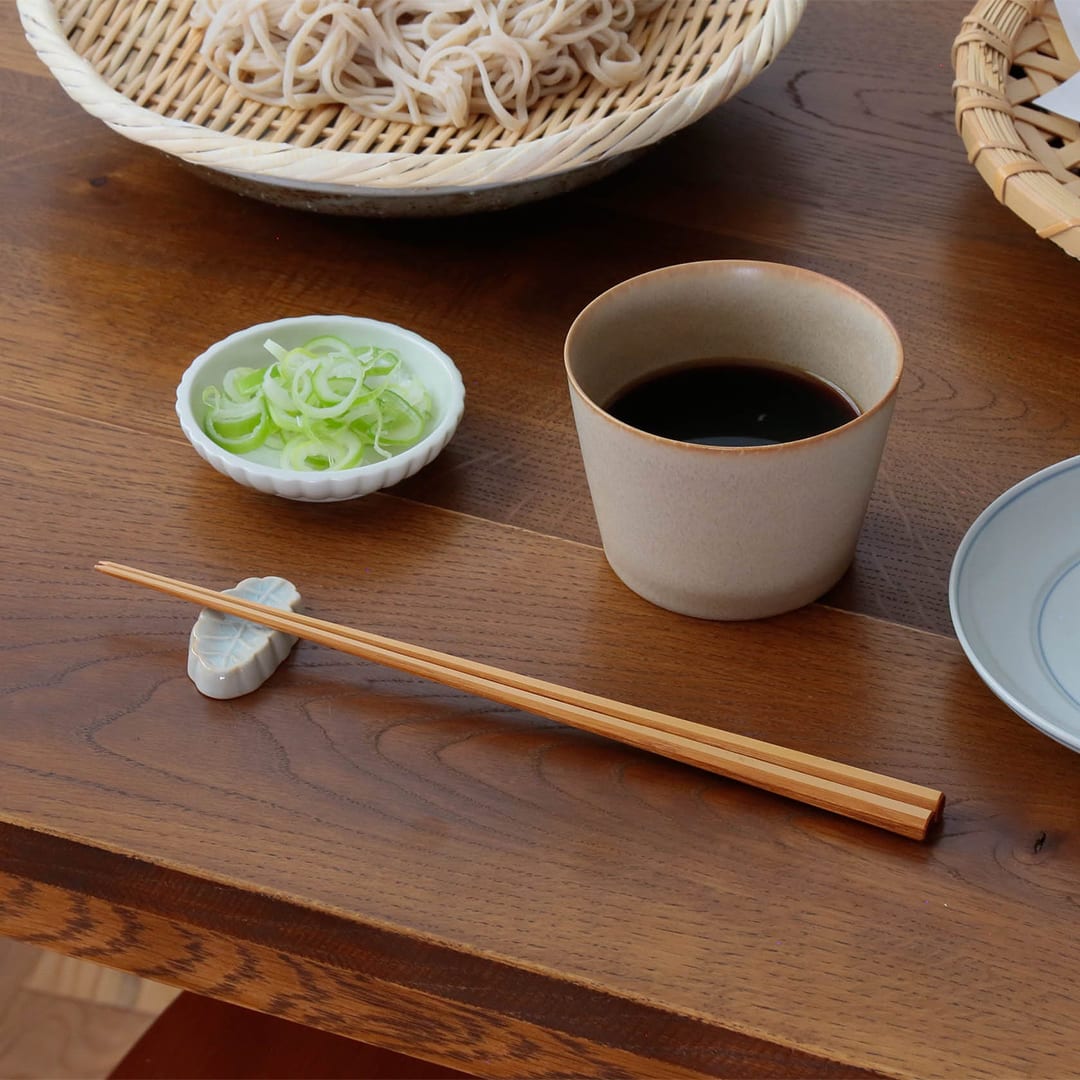 京都　清水銘竹　白竹　八角拭漆　箸 （箸蔵まつかん）