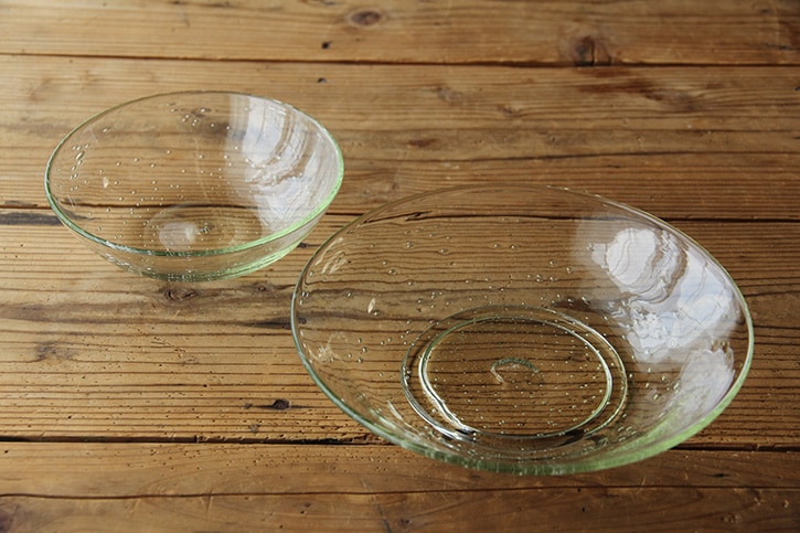 くるみガラス 鉢  （ガラス工房 橙）