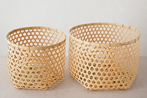 竹のランドリーバスケット （栗山商店）