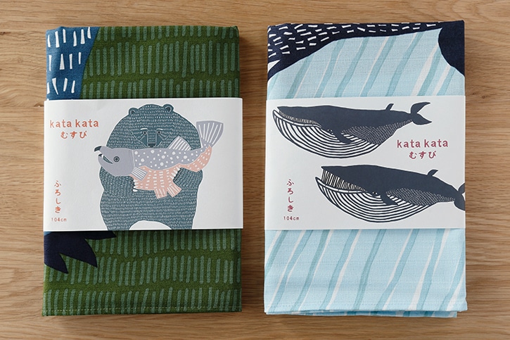 くまとクジラの風呂敷 （むす美×kata kata） | すべての商品 | cotogoto